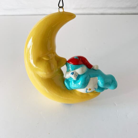 Vintage Care Bears Bedtime Bear Sleeping On Moon Christmas Ornament 1993 AG - Picture 4 of 9